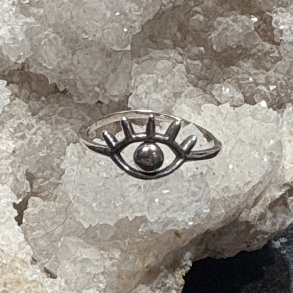 Sterling Silver Evil Eye Ring